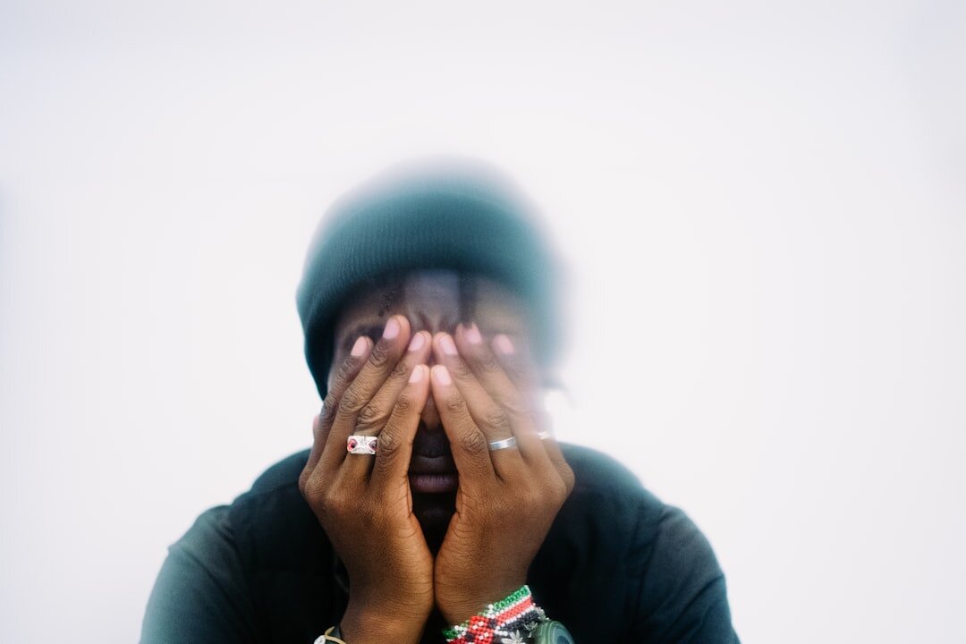 person expressing feelings calmly